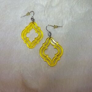 Yellow Dangle Earrings